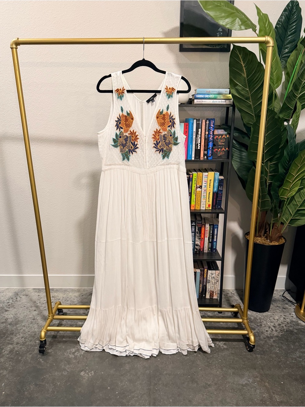 Lulus White Embroidered Maxi Dress - Size 1X - Picture 3 of 16